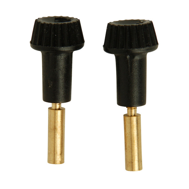 Portfolio 2-Pack Black Polished Brass - Plastic Turn Knob Kit-