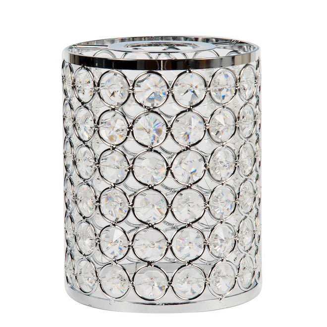 Litex Industries Ladura Crystal and Chrome Light Shade Up/Downlighting - 5.25-in x 4-in-