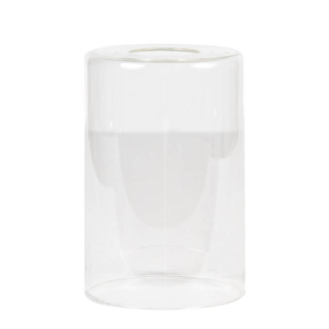 Litex 5.98-in H x 4.02-in W Clear glass Cylinder Vanity light shade-