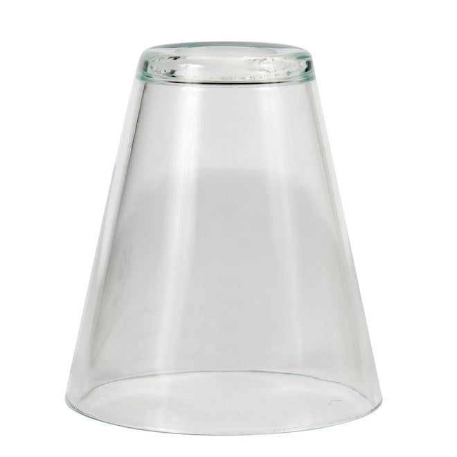Litex 5.75-in H x 5.16-in W Clear Clear glass Cone Vanity light shade-