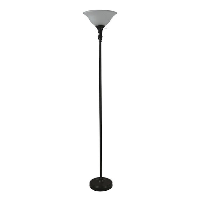 Allen + Roth Bronze Torchiere Lamp 72-in 1-Light-