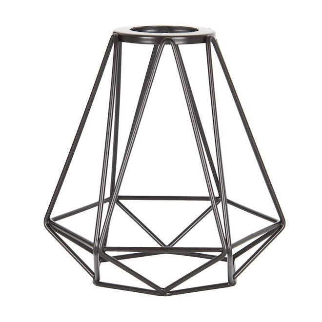 Style Selections 6-in H 6-in W Bronze Wire Industrial Geometric Vanity Light Shade-