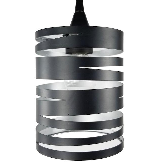 Style Selections Mix and Match BK Cut Spiral Pendant Shade-