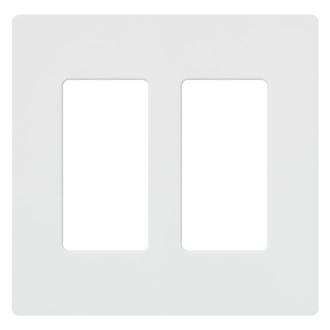 Lutron Double Decorative Switch Plate White-Each