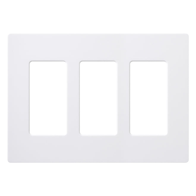 Lutron Claro Wallplate 3 openings White-Each