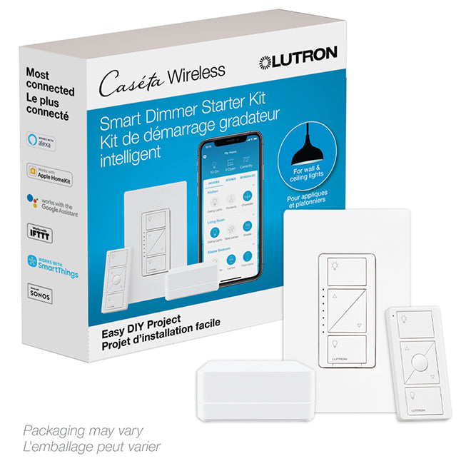 Lutron Caseta Wireless Smart Dimmer Starter Kit-Each