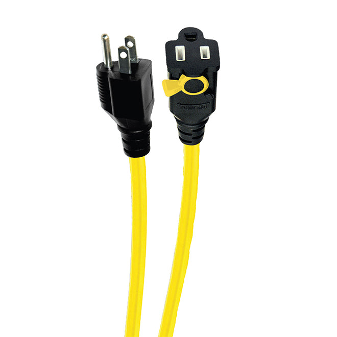 PVC Outdoor Extension Cord - 12/3 - 15 A - 15 m - Yellow-Each