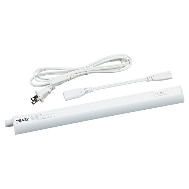 Bazz Plug-in Linear Under-Cabinet Light - LED - 12-in - White-