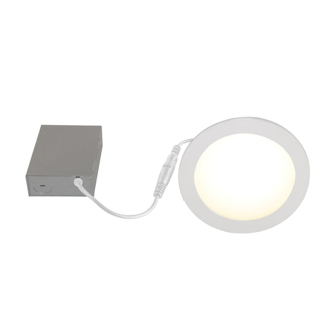 Bazz Matte White Disk 6-1/4-in LED Recessed Light - Dimmable - 13W-