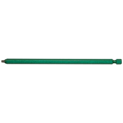 EAB Green Industrial Square Screwdriver Bit - Recyclable Alloy Steel - 1/4-in Hex Shank - #1 6-in - Each