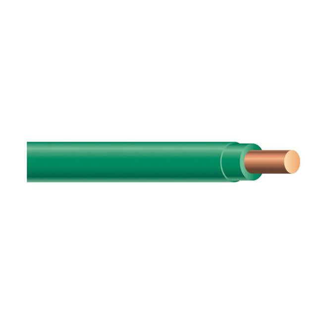 Southwire 14 AWG Solid Green Copper THHN Wire-Roll