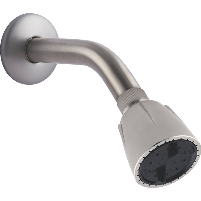 Master Plumber Brushed Nickel Finish Shower Head with Flange - Each