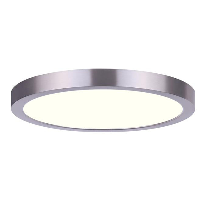 Canarm 1-Pack 11-in Brushed Nickel Modern/Contemporary LED Flush Mount-