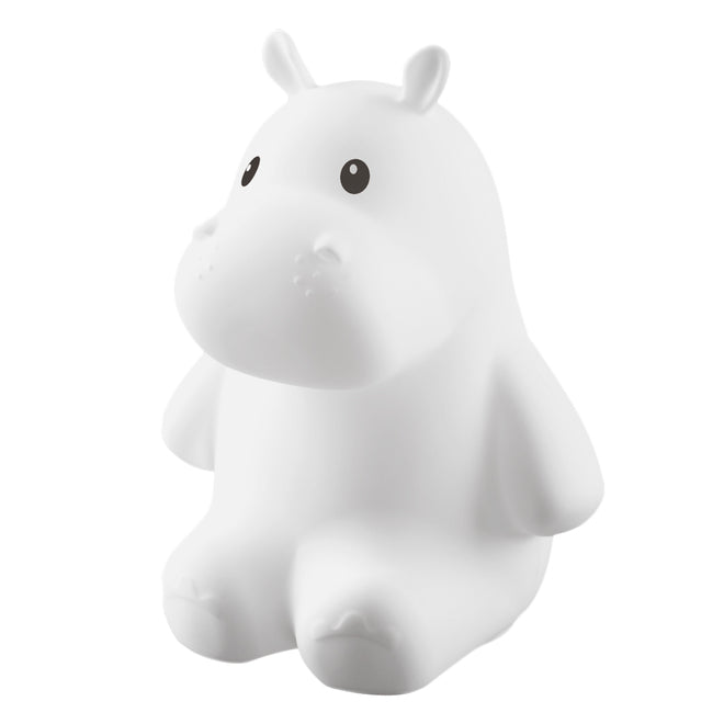 Globe Electric Hippopotamus Tap Night Light - Colour-Changing - LED - Rechargeable - Silicone - White-