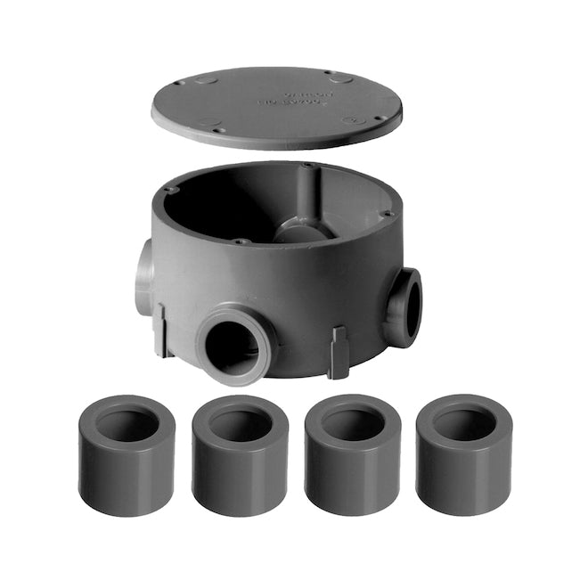 Kraloy Octogonal PVC Outlet Box 4-in x 1/2-in-Each