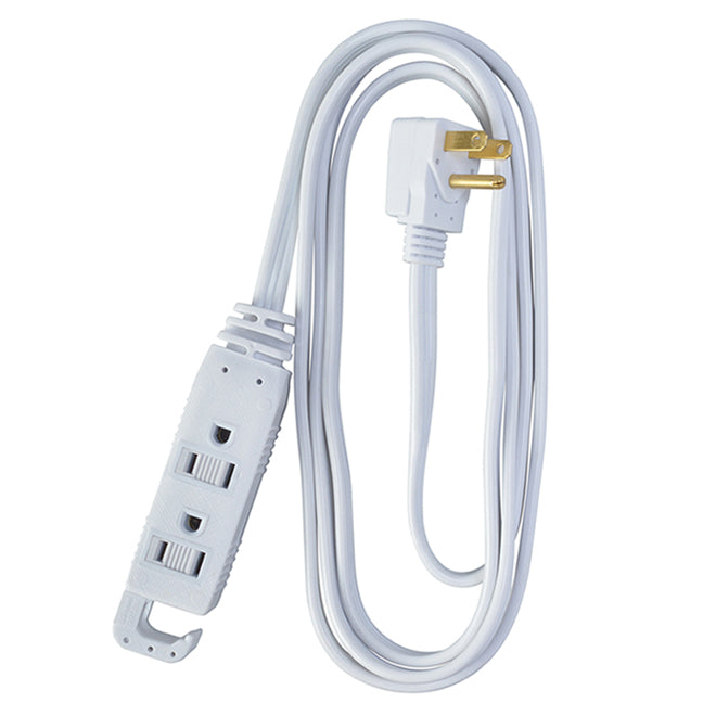 Extension Cord - Interior - 125 V - 6.5-ft - White-Each