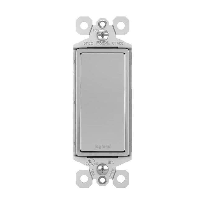 Legrand radiant 15 Amp Single Pole Switch Gray-Box