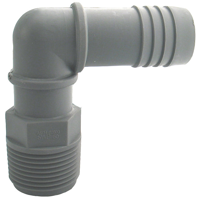 "Plumbeeze" Polyethylene Male Elbow - 1" - Each