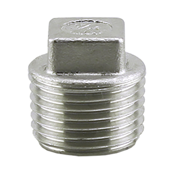 Plumbeeze 1/2-in diameter Stainless Steel Threaded Plug - Each