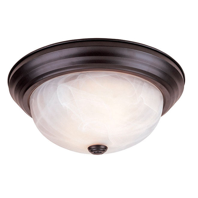 Allen + Roth Flush Mount Light - 11.3-in - Oiled Bronze Finish - 2-Pack-