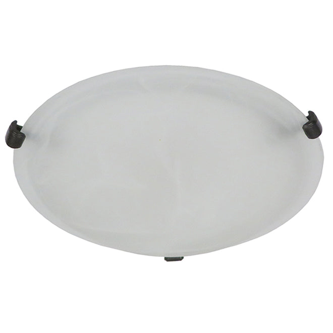 Project Source LED Flushmount Ceiling Light - 12-in - Metal/Glass - Bronze-