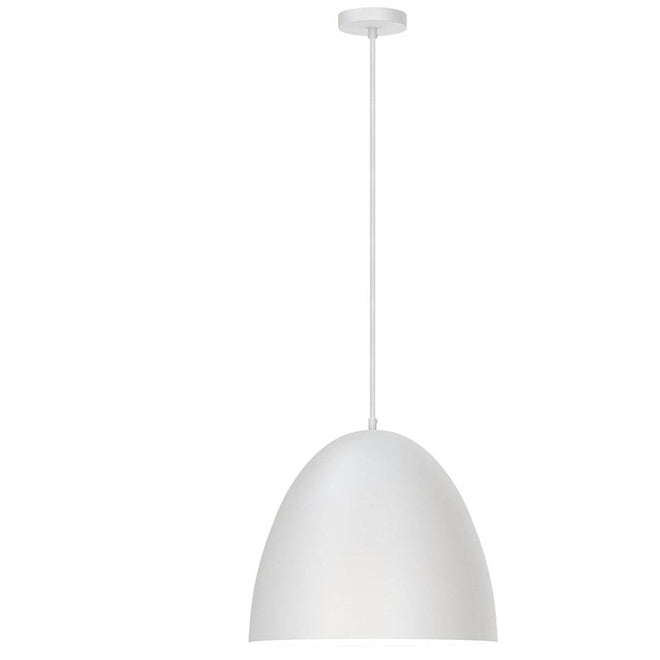 Pendant Light - 1 Light - Dome - 16.75" - White-