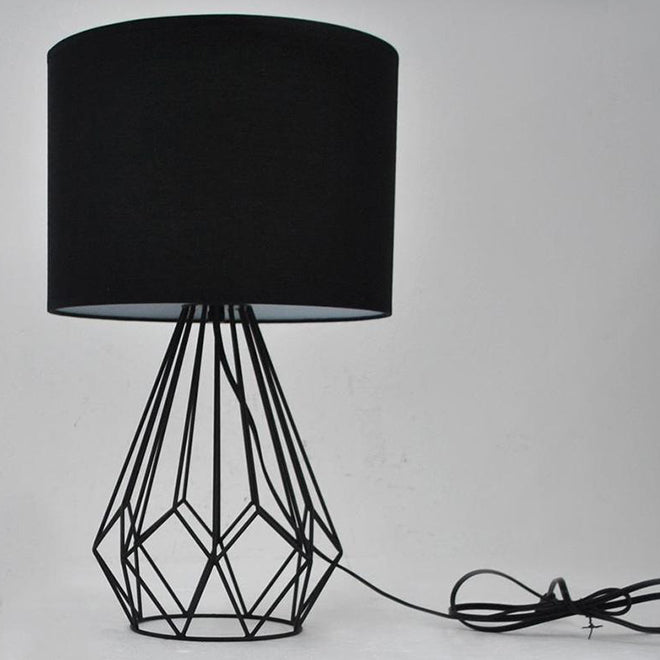 Allen + Roth Table Lamp - Steel and Fabric - 12.5-in x 20.65-in - Bronze/Black-