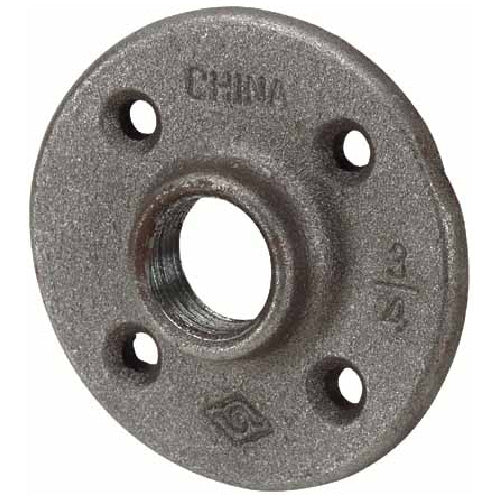 Black Iron Floor Flange - 3/4" -