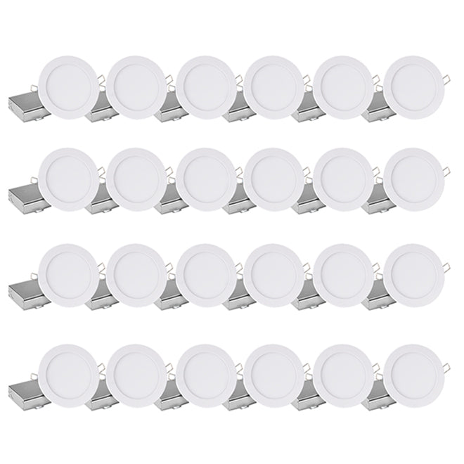 Leadvision Slim White LED Recessed 24-Light Set - Dimmable - 11 W - 4-in-
