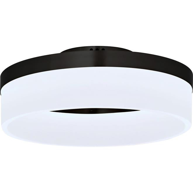 Origin 21 Lynnpark 12-in Matte Black Integrated LED Modern Ceiling Light-
