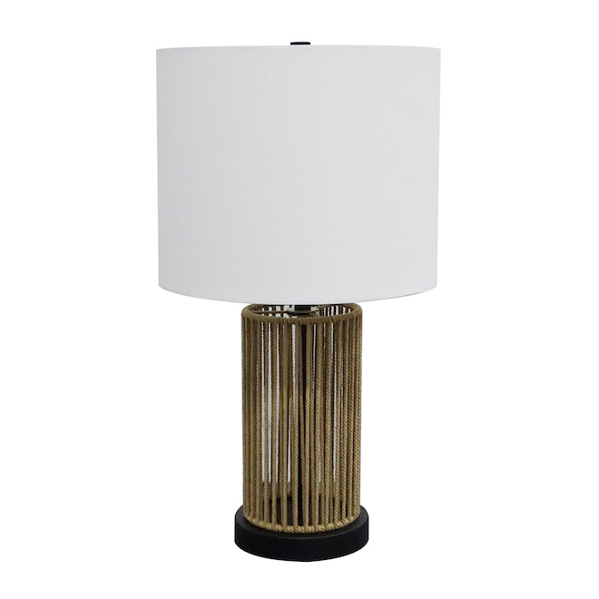 Project Source Table Lamp Modern Natural 60W 20-in-
