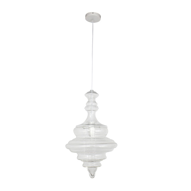 Pendant Light Vetro - 1-Light - Glass Finial - 14.5''-