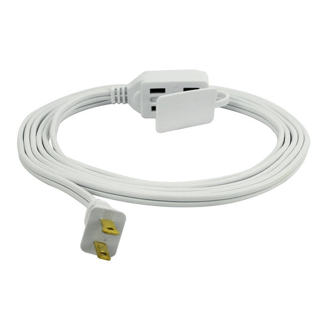 Utilitech Indoor SJT Extension Cord - 3 Outlets - 6-ft - 16/2 - White-Each