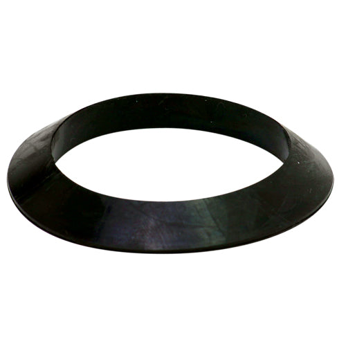 Bevelled Overflow and Waste Gasket - Black - Each