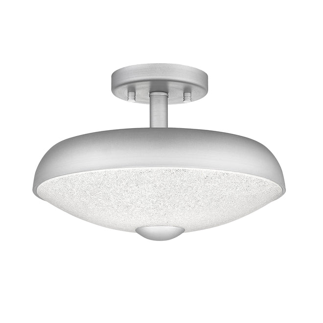Ove Decors Rhoda Semi-Flushmount LED Light 12-in x 8-in - Brushed Nickel-