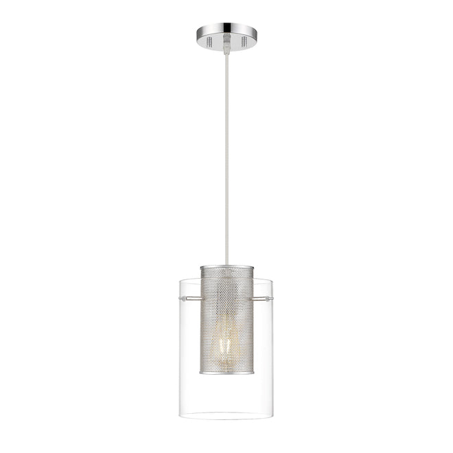 Ove Decors Elestren 1-Light Pendant - Glass and Polished Chrome-