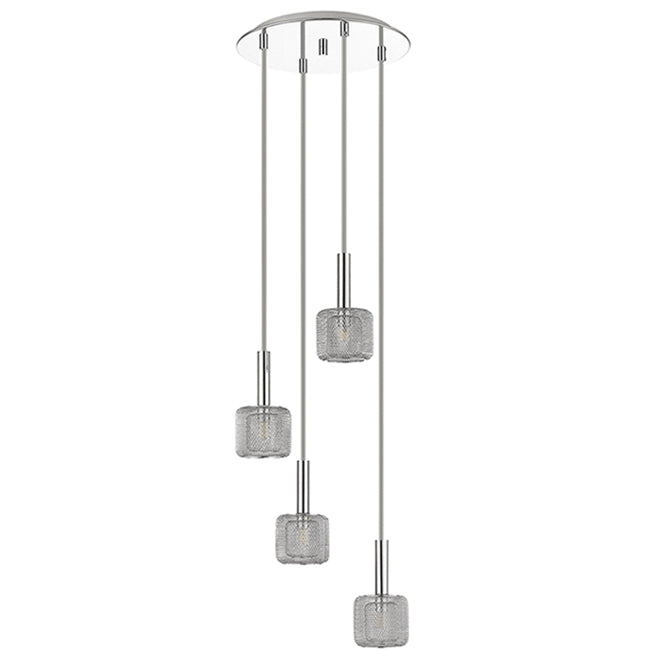 OVE Decor Lemmie 4-Light Pendant Light - Crystal and Stainless Steel-