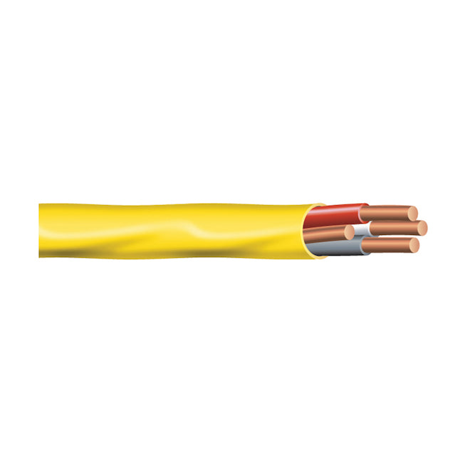Southwire Romex Simpull Electric Cable NMD90 12-3 Gauge 10-m Coil Yellow-Each