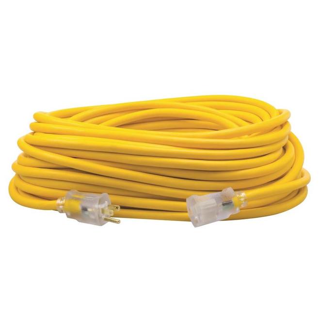 Southwire 12/3 100-ft Standard Outdoor Polar/Solar Extension Cord - Yellow-Each