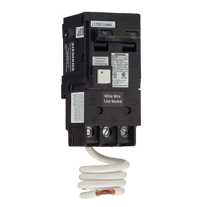 2-Pole 120/240 V AC GFCI Circuit Breaker - 30 A Rated-Each