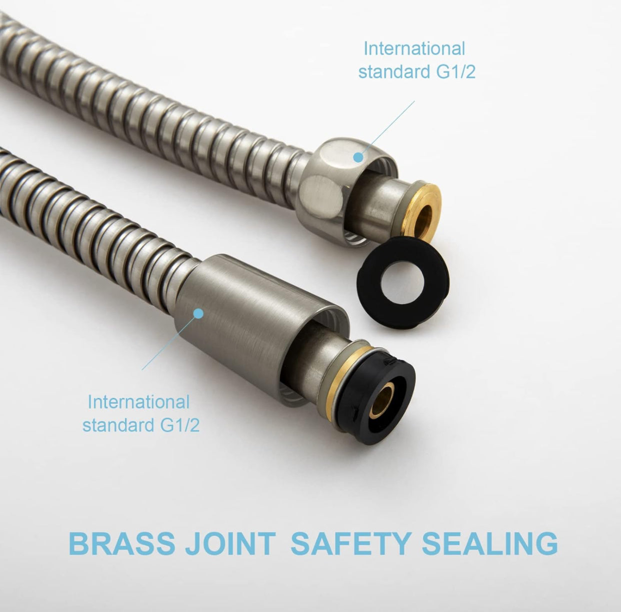 Replacement Handheld Shower Hose Flexbel 60 Inches 150cm Brushed Nickel Finish