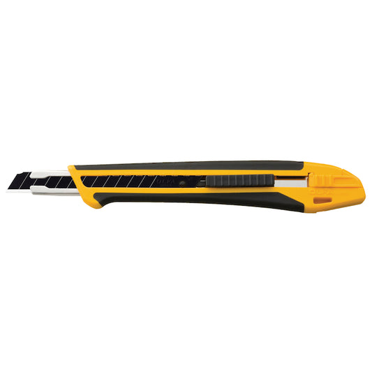 Olfa XA-1 Utility Knife with UltraSharp Black Blade - 9-mm - Rubber and Fibreglass - Black and Yellow - Each