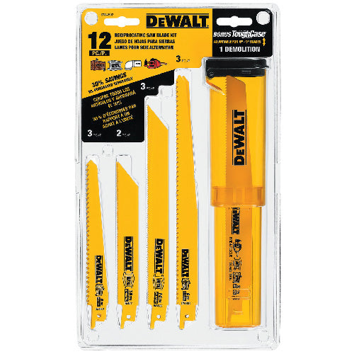 DEWALT Reciprocating Saw Blades - 12-Piece Set - Bi-Metal - Demolition - Each