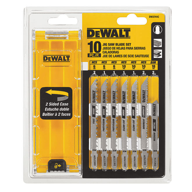 DeWalt T-Shank Jigsaw Blades - Bi-Metal - Set of 10 - 1 3/4-in L - Each