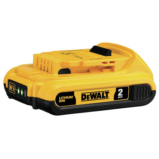 DeWalt 20-Volt Max Compact Lithium Ion Battery - Quick Charging - 3-LED Light Gauge - Lightweight - Each