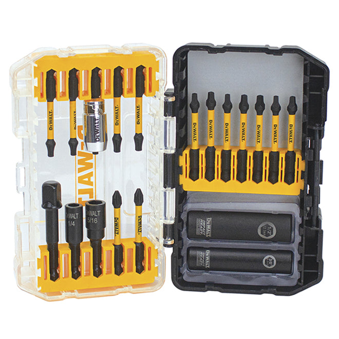 DeWalt Impact Ready 20-Piece Screwdriver Bit Set - Hex Shank - Magnetic Screw Lock - Hard Case - Each