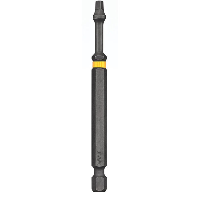 DeWalt Impact Ready Square Screwdriver Bit - Steel - 1/4-in Hex Shank - #3 3 1/2-in - Pack