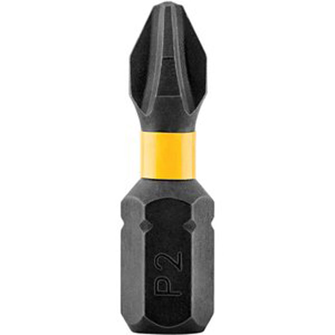 DeWalt Impact Ready Phillips Screwdriver Bits - Black Oxide - 1/4-in Hex Shank - #2 1-in - Pack of 2 - Pack