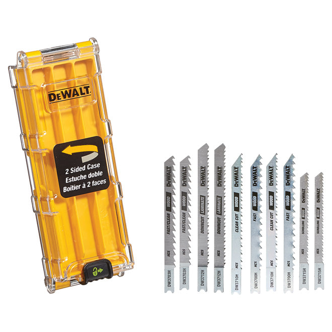 DeWalt U-Shank Jigsaw Blades - High-Carbon Steel - Set of 10 - Standard Case - Each