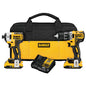 DeWalt Drill and Impact Driver Combo Kit with Batteries and Charger - 3-Mode LED Light - Brushless Motor - Each